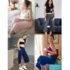 imageEkouaer Womens Pajama Pants Wide Leg Capri Yoga Pants Lounge Comfy Sleep Pj Bottoms with PocketsArmy