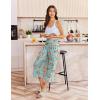 imageEkouaer Womens Pajama Pants Wide Leg Capri Yoga Pants Lounge Comfy Sleep Pj Bottoms with PocketsBlack Flowers  Blue Flowers