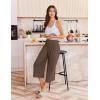 imageEkouaer Womens Pajama Pants Wide Leg Capri Yoga Pants Lounge Comfy Sleep Pj Bottoms with PocketsBrownie  Light Beige