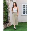 imageEkouaer Womens Pajama Pants Wide Leg Capri Yoga Pants Lounge Comfy Sleep Pj Bottoms with PocketsBrownie  Light Beige