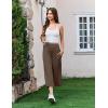 imageEkouaer Womens Pajama Pants Wide Leg Capri Yoga Pants Lounge Comfy Sleep Pj Bottoms with PocketsBrownie