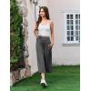 imageEkouaer Womens Pajama Pants Wide Leg Capri Yoga Pants Lounge Comfy Sleep Pj Bottoms with PocketsCharcoal Heather