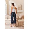 imageEkouaer Womens Pajama Pants Wide Leg Capri Yoga Pants Lounge Comfy Sleep Pj Bottoms with PocketsNavy  Stars