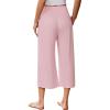 imageEkouaer Womens Pajama Pants Wide Leg Capri Yoga Pants Lounge Comfy Sleep Pj Bottoms with PocketsPink