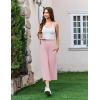 imageEkouaer Womens Pajama Pants Wide Leg Capri Yoga Pants Lounge Comfy Sleep Pj Bottoms with PocketsPink
