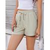 imageEkouaer Womens Pajama Shorts Textured Casual Lounge Short Elastic Waist Pj Shorts Sweatsuits with Pockets 2025Apricot