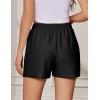 imageEkouaer Womens Pajama Shorts Textured Casual Lounge Short Elastic Waist Pj Shorts Sweatsuits with Pockets 2025Black