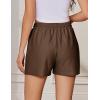 imageEkouaer Womens Pajama Shorts Textured Casual Lounge Short Elastic Waist Pj Shorts Sweatsuits with Pockets 2025Brown
