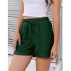imageEkouaer Womens Pajama Shorts Textured Casual Lounge Short Elastic Waist Pj Shorts Sweatsuits with Pockets 2025Green