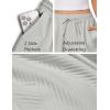 imageEkouaer Womens Pajama Shorts Textured Casual Lounge Short Elastic Waist Pj Shorts Sweatsuits with Pockets 2025Light Grey