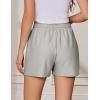 imageEkouaer Womens Pajama Shorts Textured Casual Lounge Short Elastic Waist Pj Shorts Sweatsuits with Pockets 2025Light Grey