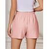 imageEkouaer Womens Pajama Shorts Textured Casual Lounge Short Elastic Waist Pj Shorts Sweatsuits with Pockets 2025Pink