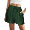 imageEkouaer Womens Pajama Shorts Textured Casual Lounge Short Elastic Waist Pj Shorts Sweatsuits with Pockets 2025Green