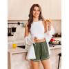 imageEkouaer Pajama Shorts For Women Soft Sleep Shorts Casual Lounge Pants Comfy Pj Pants with PocketsArmy Green