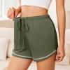 imageEkouaer Pajama Shorts For Women Soft Sleep Shorts Casual Lounge Pants Comfy Pj Pants with PocketsArmy Green