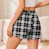 imageEkouaer Pajama Shorts For Women Soft Sleep Shorts Casual Lounge Pants Comfy Pj Pants with PocketsBlack Plaid