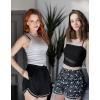 imageEkouaer Pajama Shorts For Women Soft Sleep Shorts Casual Lounge Pants Comfy Pj Pants with PocketsBlack and Moon
