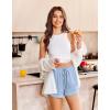 imageEkouaer Pajama Shorts For Women Soft Sleep Shorts Casual Lounge Pants Comfy Pj Pants with PocketsBlue