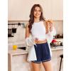 imageEkouaer Pajama Shorts For Women Soft Sleep Shorts Casual Lounge Pants Comfy Pj Pants with PocketsNavy and Star