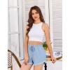 imageEkouaer Pajama Shorts For Women Soft Sleep Shorts Casual Lounge Pants Comfy Pj Pants with PocketsPink and Blue