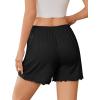 imageEkouaer Womens Pajama Shorts Soft Comfy Sleep Shorts Casual Elastic Waist Pj Short with PocketsBlack