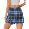 imageEkouaer Womens Pajama Shorts Soft Comfy Sleep Shorts Casual Elastic Waist Pj Short with PocketsBlue Plaid