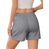 imageEkouaer Womens Pajama Shorts Soft Comfy Sleep Shorts Casual Elastic Waist Pj Short with PocketsHeather Grey