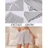 imageEkouaer Womens Pajama Shorts Soft Comfy Sleep Shorts Casual Elastic Waist Pj Short with PocketsLight Grey