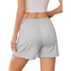 imageEkouaer Womens Pajama Shorts Soft Comfy Sleep Shorts Casual Elastic Waist Pj Short with PocketsLight Grey