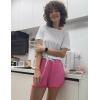 imageEkouaer Womens Pajama Shorts Soft Comfy Sleep Shorts Casual Elastic Waist Pj Short with PocketsPeachy Pink