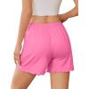 imageEkouaer Womens Pajama Shorts Soft Comfy Sleep Shorts Casual Elastic Waist Pj Short with PocketsPeachy Pink
