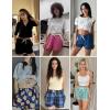 imageEkouaer Womens Pajama Shorts Soft Comfy Sleep Shorts Casual Elastic Waist Pj Short with PocketsPuppy