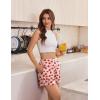 imageEkouaer Womens Pajama Shorts Soft Comfy Sleep Shorts Casual Elastic Waist Pj Short with PocketsStrawberry