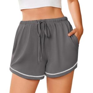imageEkouaer Pajama Shorts For Women Soft Sleep Shorts Casual Lounge Pants Comfy Pj Pants with PocketsDark Grey