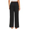 imageEkouaer Pajama Pants for Women Soft Comfy Pajama Bottoms Casual Stretch Wide Leg Pants with PocketsBlack