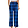 imageEkouaer Pajama Pants for Women Soft Comfy Pajama Bottoms Casual Stretch Wide Leg Pants with PocketsBlack Blue Plaid