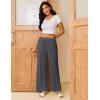 imageEkouaer Pajama Pants for Women Soft Comfy Pajama Bottoms Casual Stretch Wide Leg Pants with PocketsDark Grey