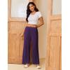 imageEkouaer Pajama Pants for Women Soft Comfy Pajama Bottoms Casual Stretch Wide Leg Pants with PocketsDark Purple