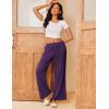 imageEkouaer Pajama Pants for Women Soft Comfy Pajama Bottoms Casual Stretch Wide Leg Pants with PocketsDark Purple