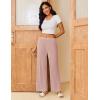 imageEkouaer Pajama Pants for Women Soft Comfy Pajama Bottoms Casual Stretch Wide Leg Pants with PocketsGray Pink