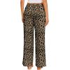 imageEkouaer Pajama Pants for Women Soft Comfy Pajama Bottoms Casual Stretch Wide Leg Pants with PocketsLeopard Print