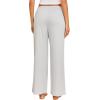 imageEkouaer Pajama Pants for Women Soft Comfy Pajama Bottoms Casual Stretch Wide Leg Pants with PocketsLight Grey