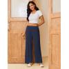 imageEkouaer Pajama Pants for Women Soft Comfy Pajama Bottoms Casual Stretch Wide Leg Pants with PocketsNavy