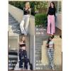 imageEkouaer Pajama Pants for Women Soft Comfy Pajama Bottoms Casual Stretch Wide Leg Pants with PocketsNavy Print