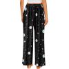 imageEkouaer Pajama Pants for Women Soft Comfy Pajama Bottoms Casual Stretch Wide Leg Pants with PocketsPlanet