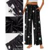 imageEkouaer Pajama Pants for Women Soft Comfy Pajama Bottoms Casual Stretch Wide Leg Pants with PocketsPlanet