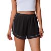 imageEkouaer Pajama Shorts Women Soft Sleep Shorts Casual Lounge Shorts Cute High Waist Pajama Bottom Comfy Split Side Pj BottomBlack