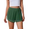 imageEkouaer Pajama Shorts Women Soft Sleep Shorts Casual Lounge Shorts Cute High Waist Pajama Bottom Comfy Split Side Pj BottomGreen