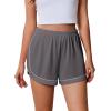 imageEkouaer Pajama Shorts Women Soft Sleep Shorts Casual Lounge Shorts Cute High Waist Pajama Bottom Comfy Split Side Pj BottomGrey