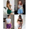 imageEkouaer Pajama Shorts Women Soft Sleep Shorts Casual Lounge Shorts Cute High Waist Pajama Bottom Comfy Split Side Pj BottomGrey